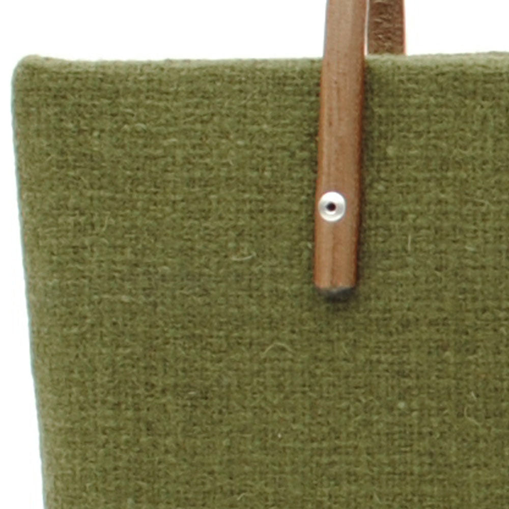 olive wool  large tote