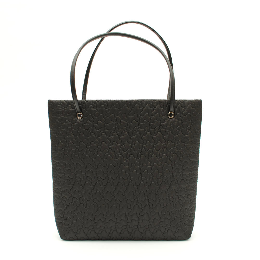 quilted black large tote