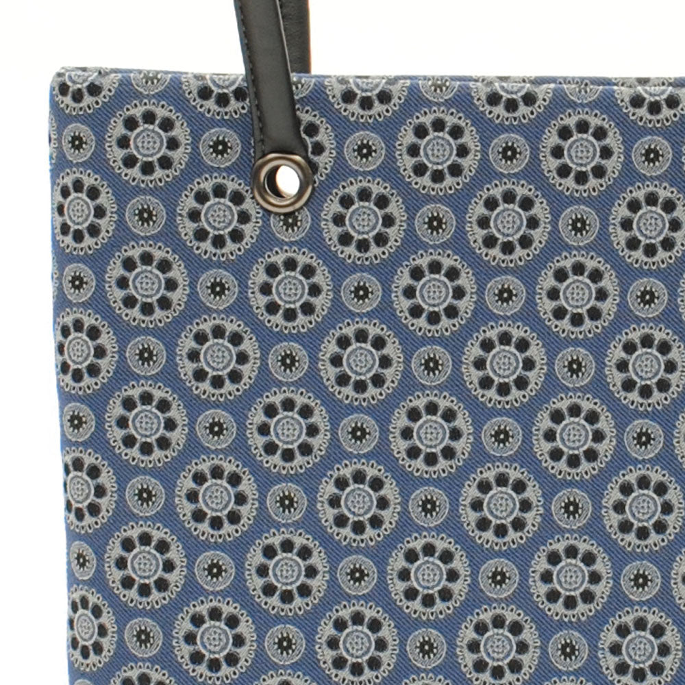 blue little flower small tote