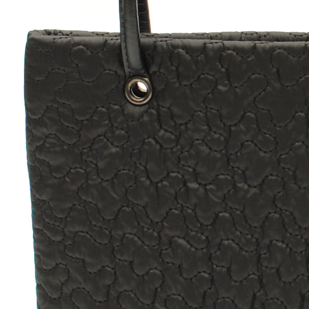 quilted black small tote