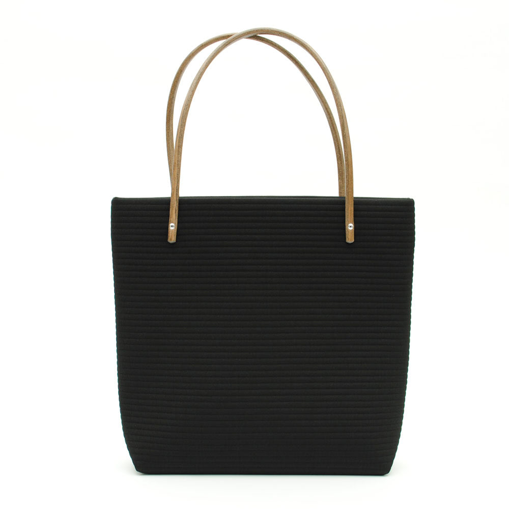 black wide wale large tote