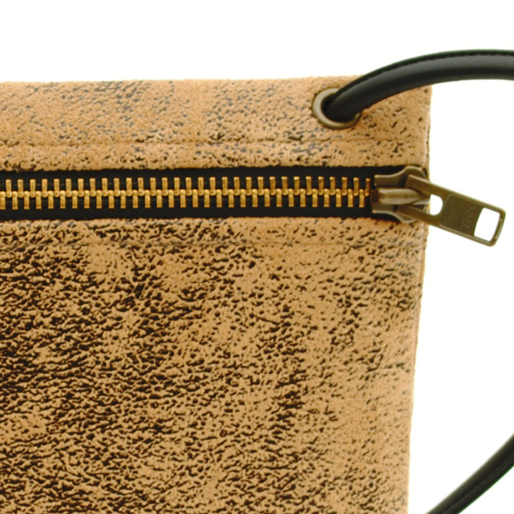 tan faux leather crossbody pouches