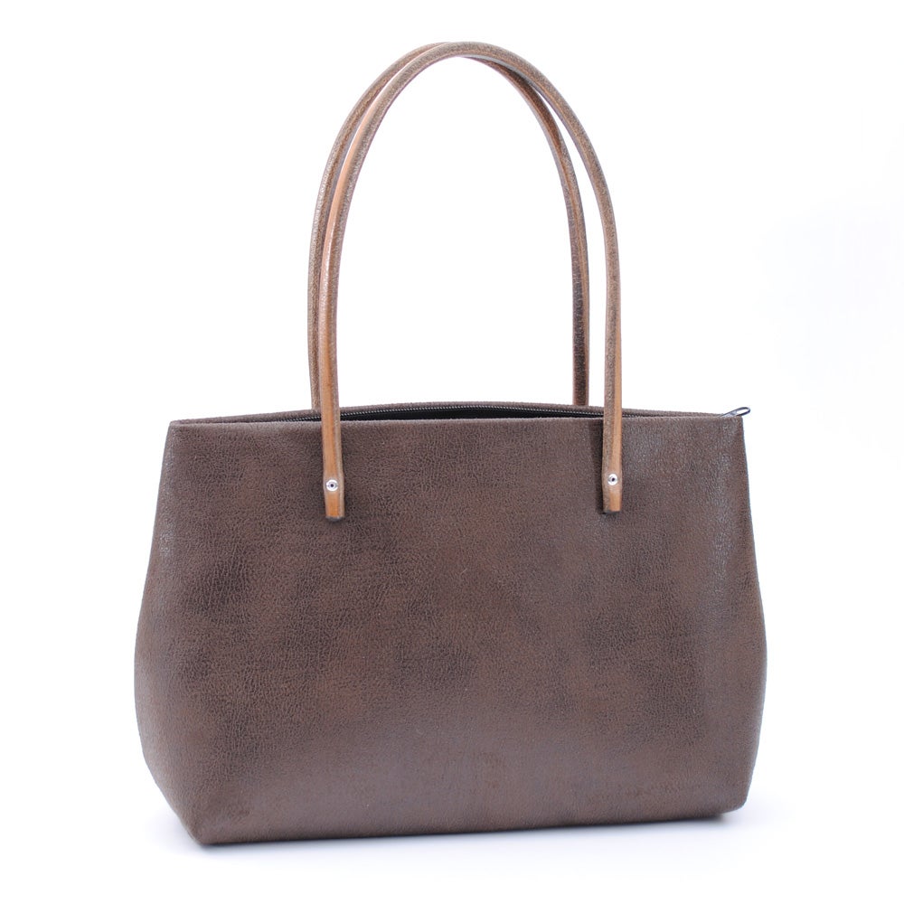 brown faux leather small franci