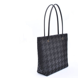 black houndstooth medium ziptop